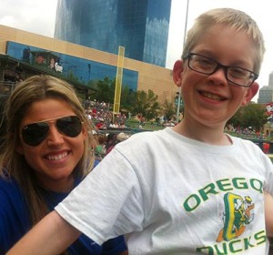 AJ at Indians Game