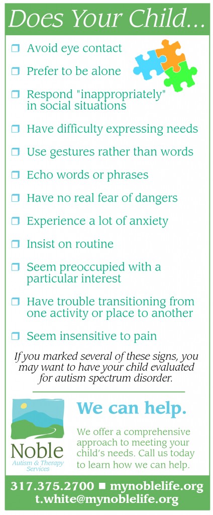 Review this checklist to see if your child shows any signs of having autism