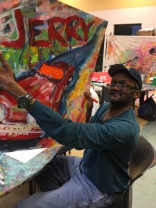 Jerry's favorite piece of art showcases his love of cars