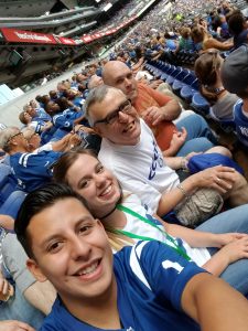 Kelvin, Kaitlyn, Dale and Donald loved seeing the first preseason game