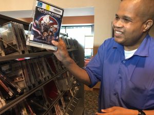 Derrick has been volunteering at the library for 10 years