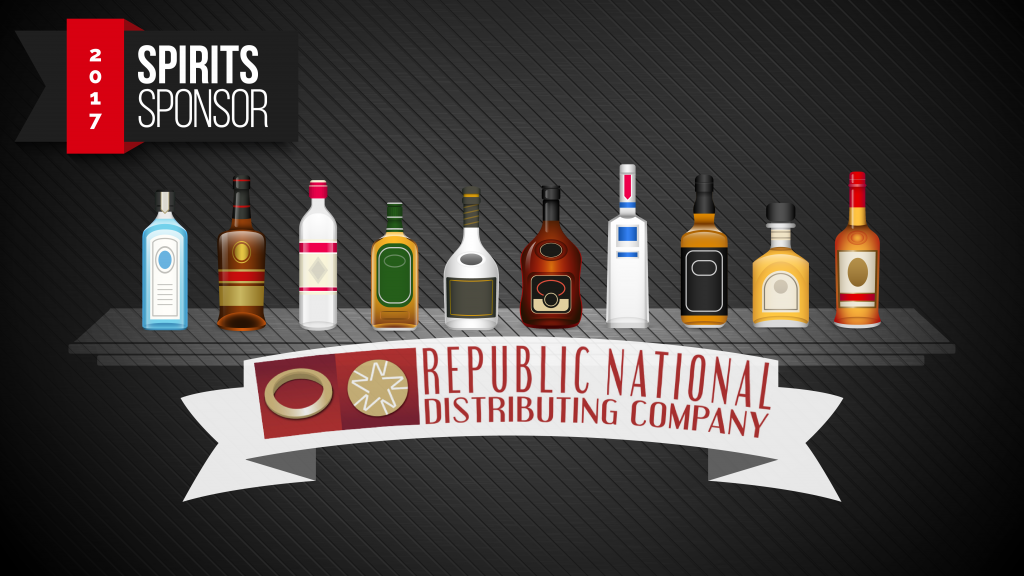 Thanks to Republic National Distributing for being our Spirits Sponsor