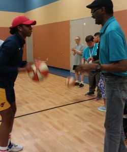 Shooting hooping and making a video with the Indiana Fever