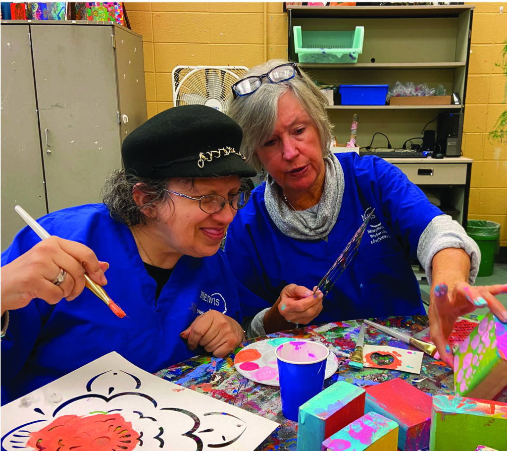 Dream Team volunteers to help create Valentine Blocks