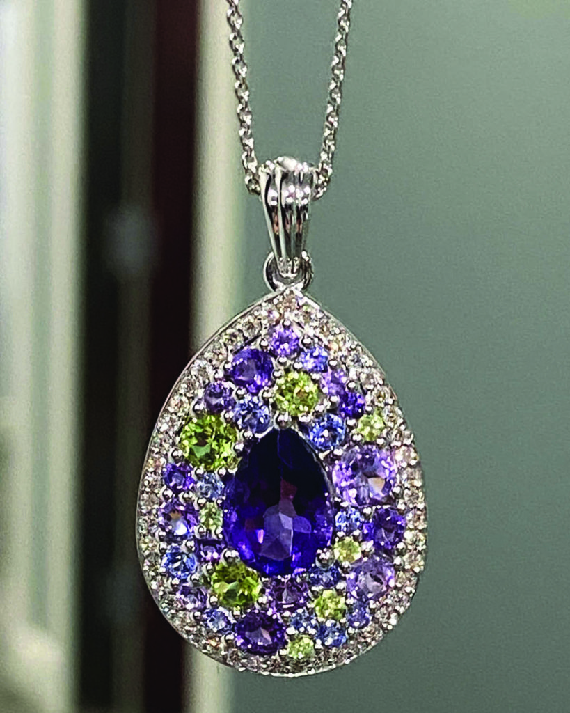 Enter our raffle for a chance to win this beautiful custom designed pendant necklace from Indy Facets