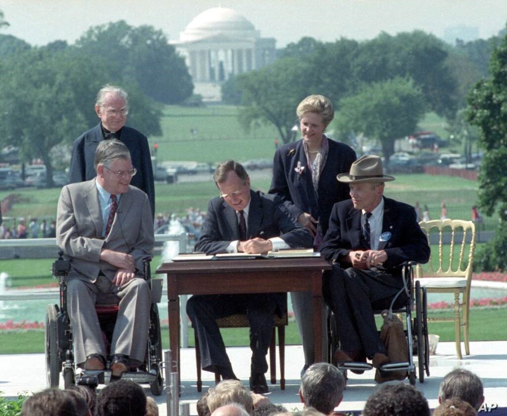 President Bush Signing ADA Into Law 30 Years Ago