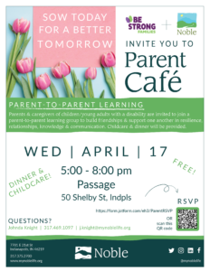 Discover friendships and parent to parent learning at our upcoming Parent Cafe