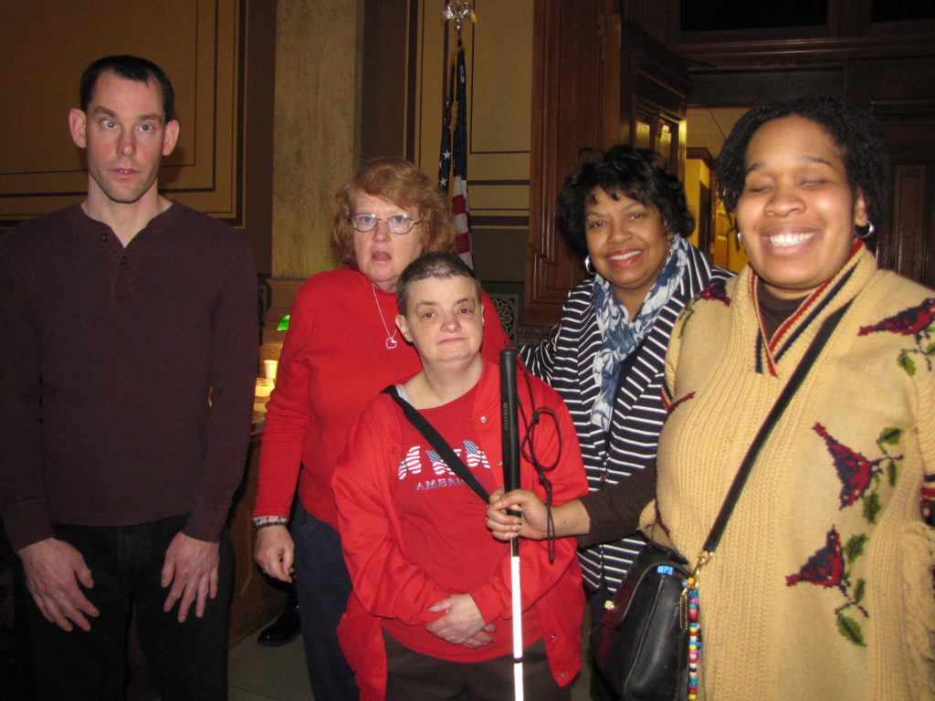 Sen. Jean Breaux was always happy to meet with Noble during our Valentines at the Statehouse event