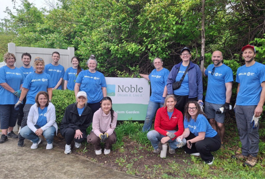 United Way volunteers help at Noble